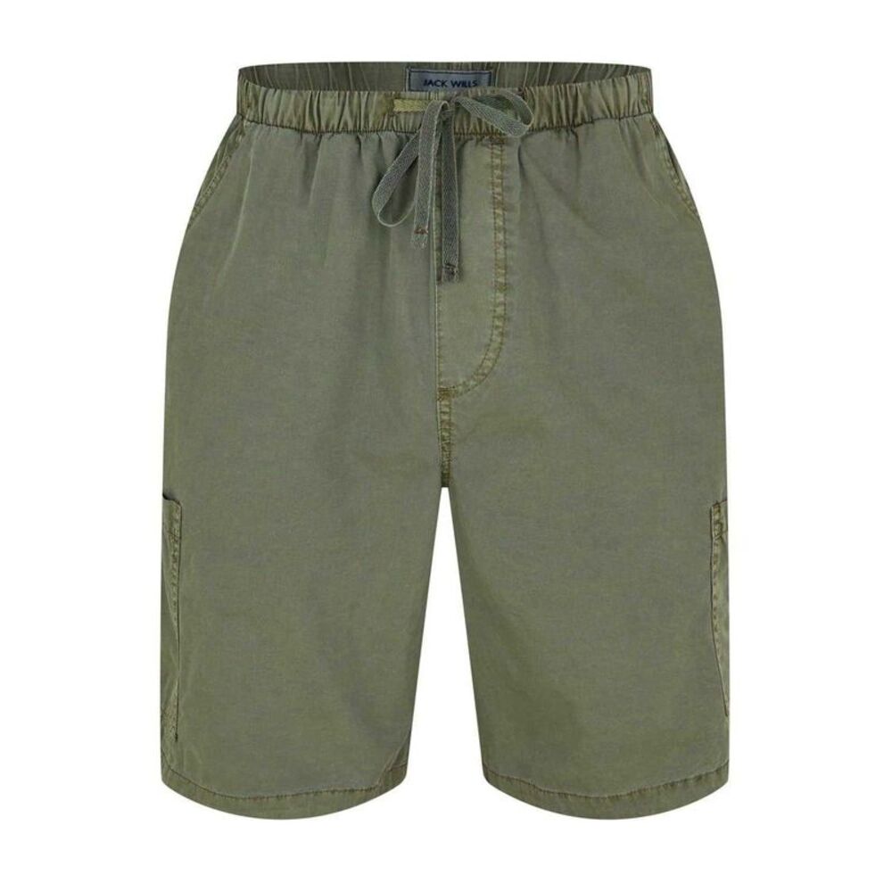 Jack Wills Mens Cotton Blend Cargo Shorts / Olive